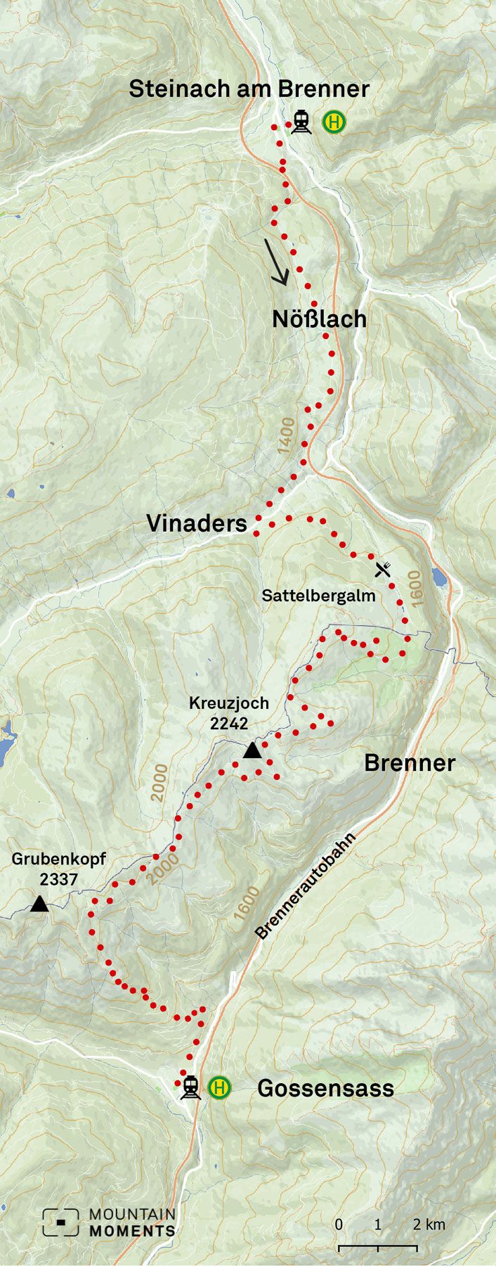 Kurze MTB Tour am Brenner Grenzkamm - Federweg