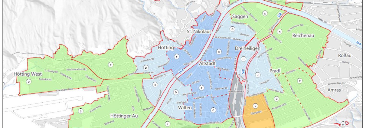 Parkzonen Innsbruck 2021